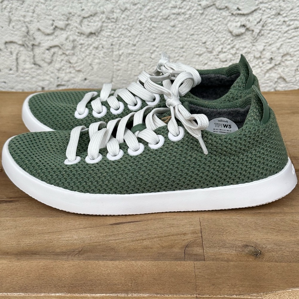 Allbirds tree piper shoes in green, women size 5